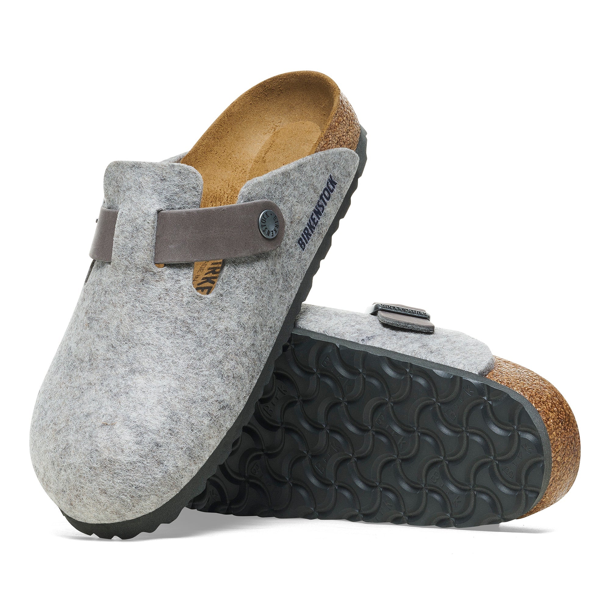 Birkenstock Boston Leather/Textile/Felt