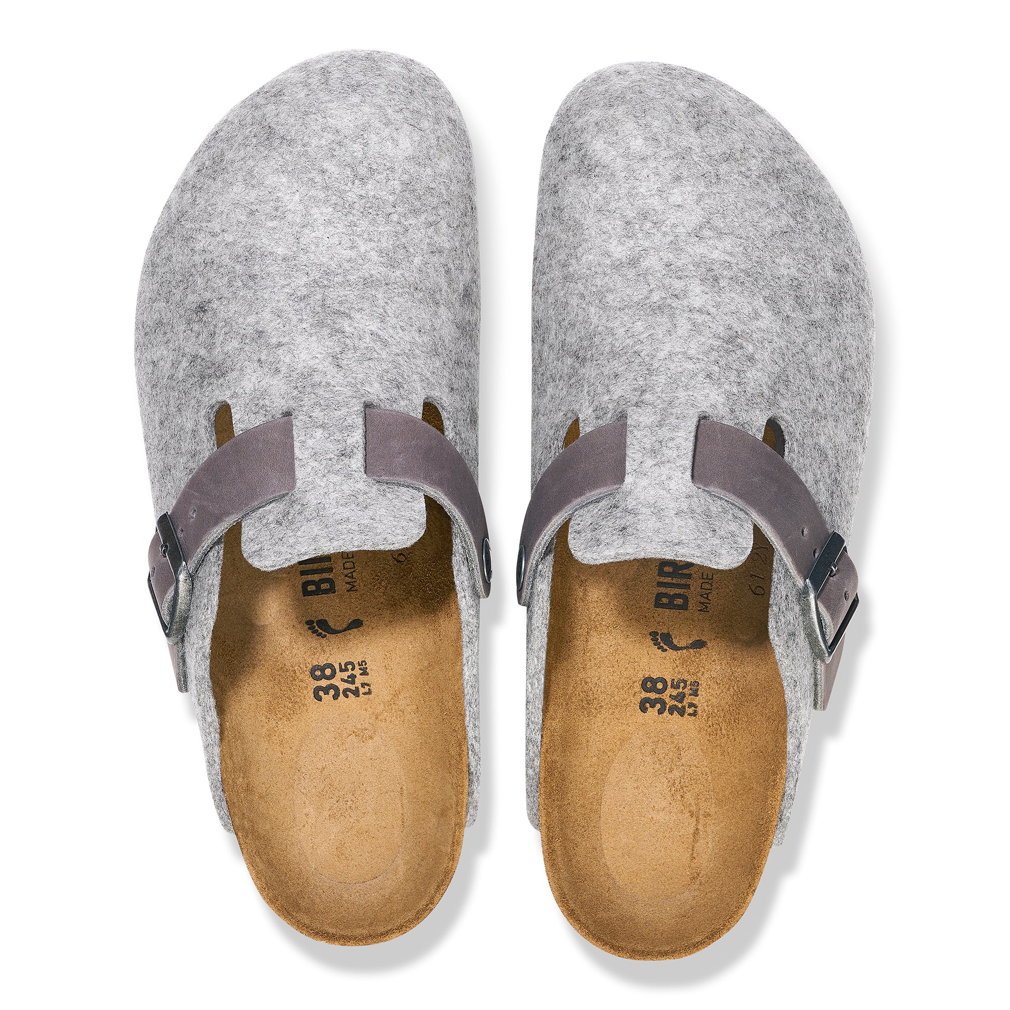 Birkenstock Boston Leather/Textile/Felt