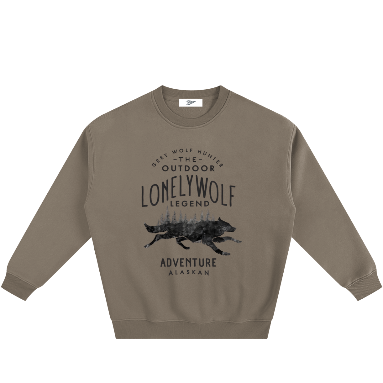 Lonely Wolf Fleeced Crew
