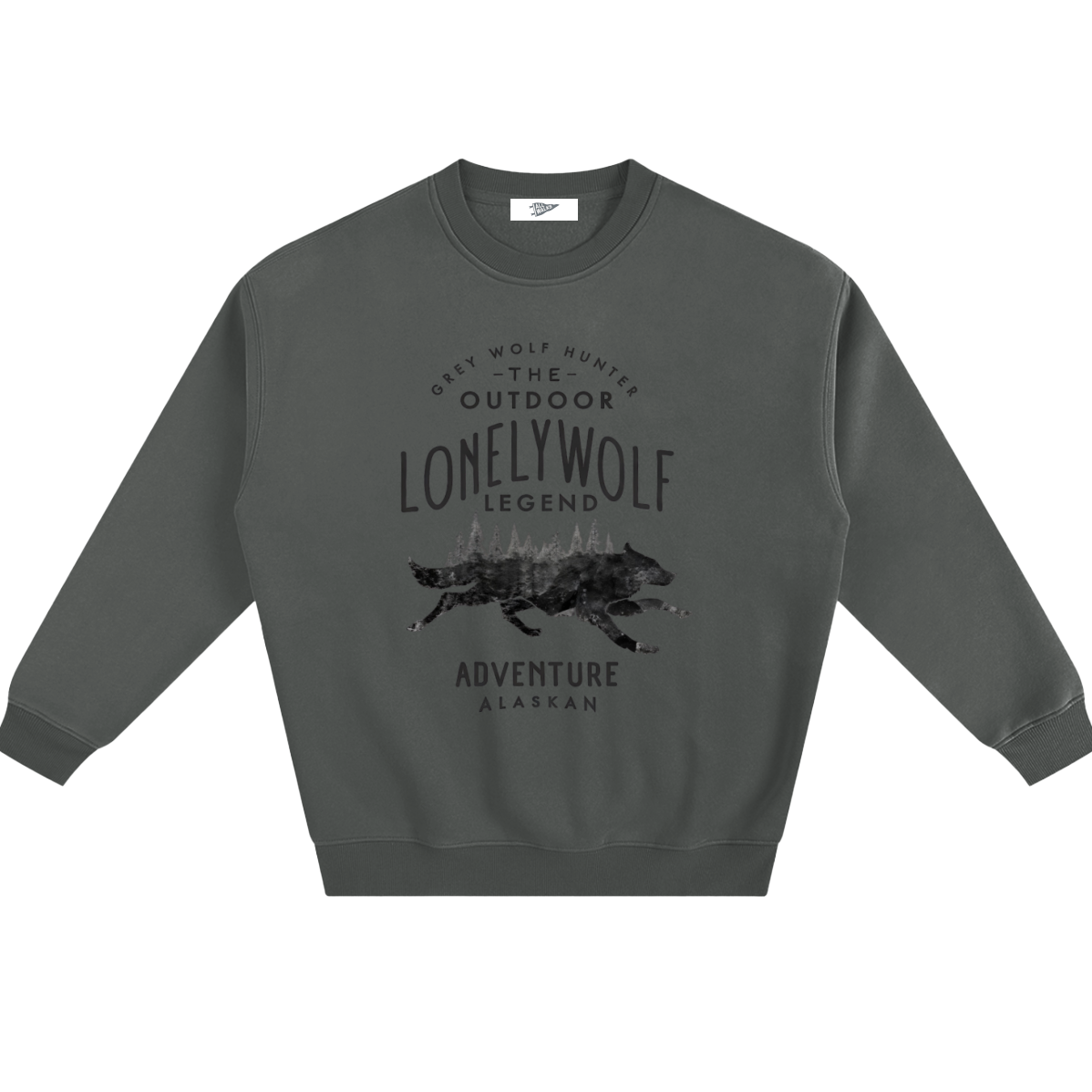 Lonely Wolf Fleeced Crew