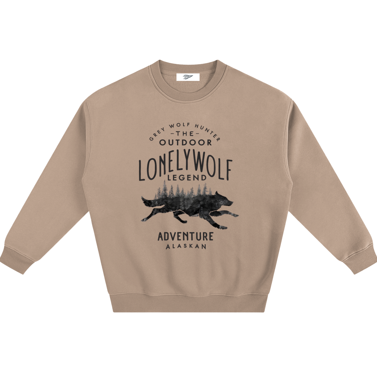 Lonely Wolf Fleeced Crew