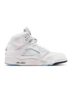 Air Jordan Mens 5 Retro - White Metallic