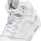 Air Jordan Mens 5 Retro - White Metallic