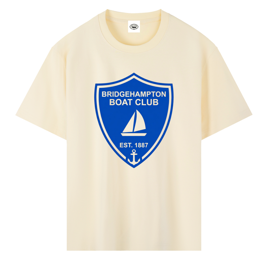 Hamptons Boat Club Heavyweight Drop Shoulder Cotton T-Shirt