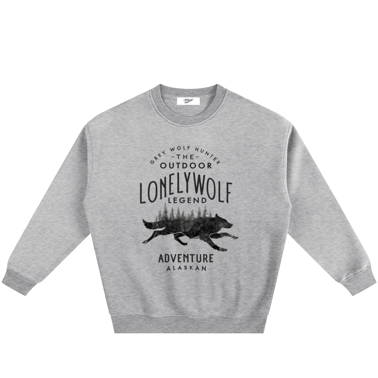 Lonely Wolf Fleeced Crew