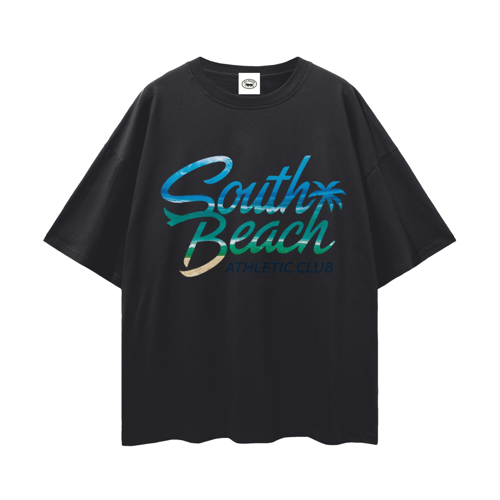 South Beach Athletic Streetwear Unisex Loose Drop Shoulder T-Shirt