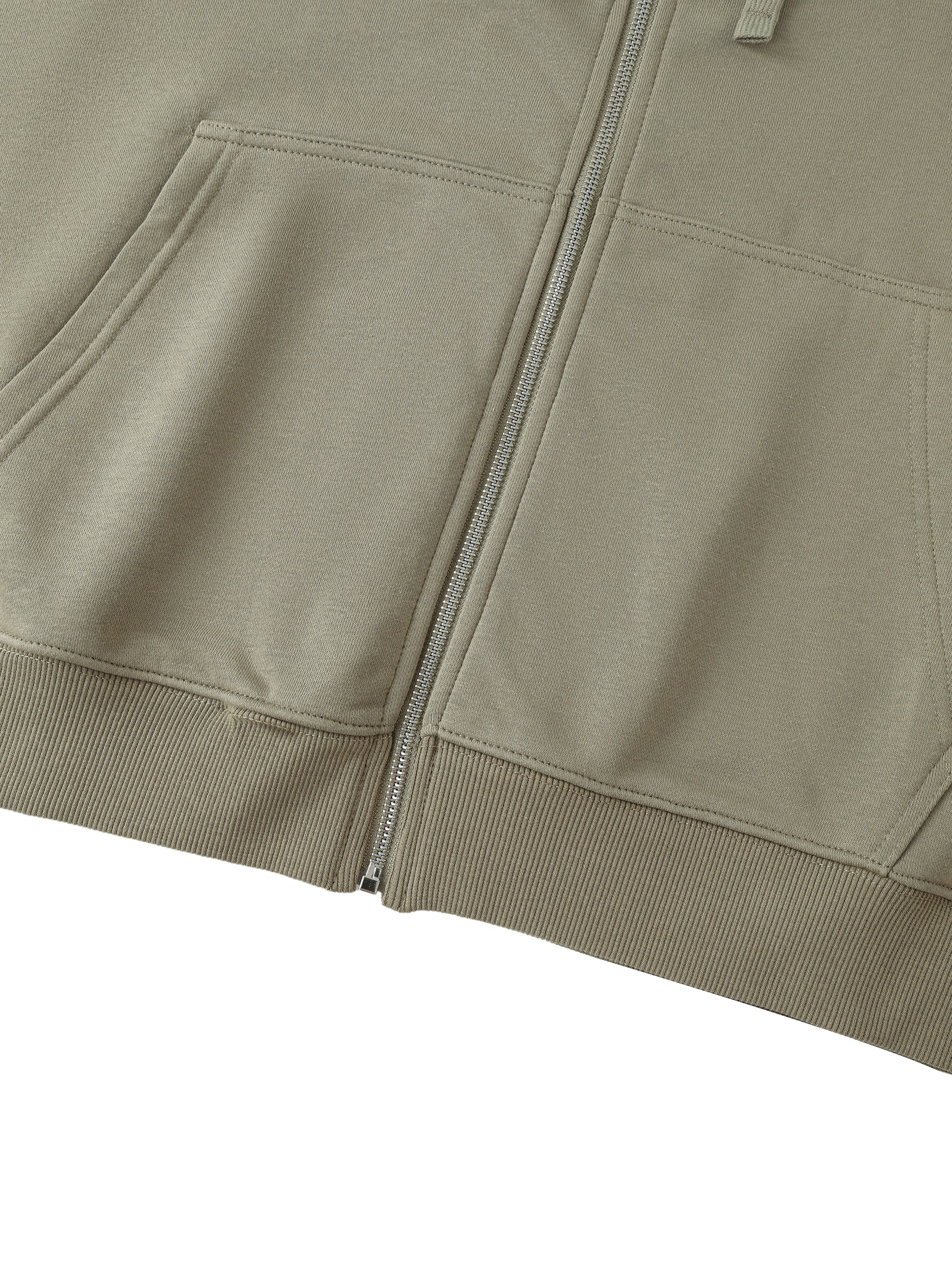 Drop-Shoulder Zip Up Hoodies