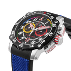 Torque Blue Stainless Steel Swiss Sport Chrono Watch